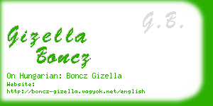 gizella boncz business card